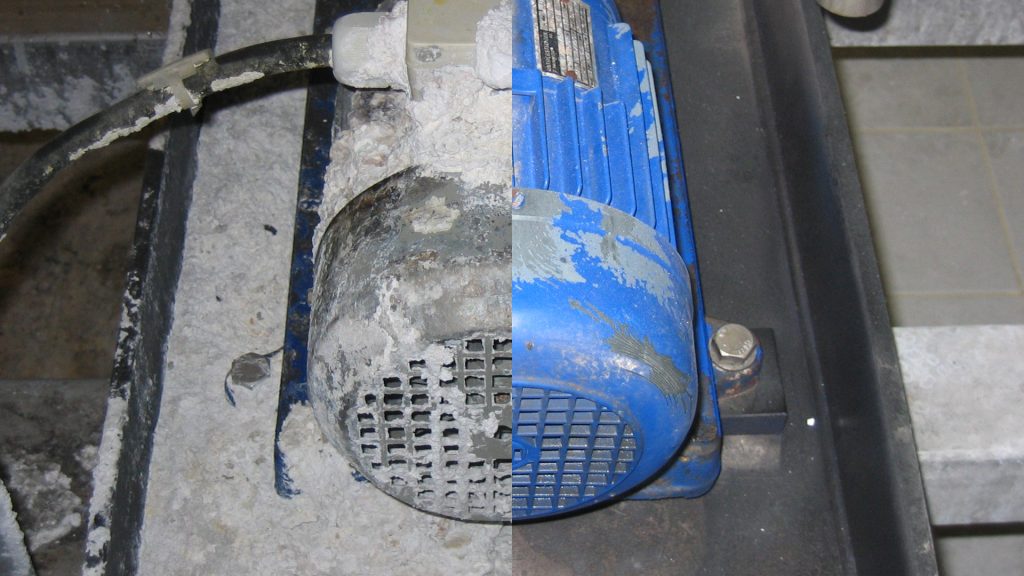 Trockeneisstrahlen zur Reinigung von Werkstücken die aus einem Materialmix bestehen