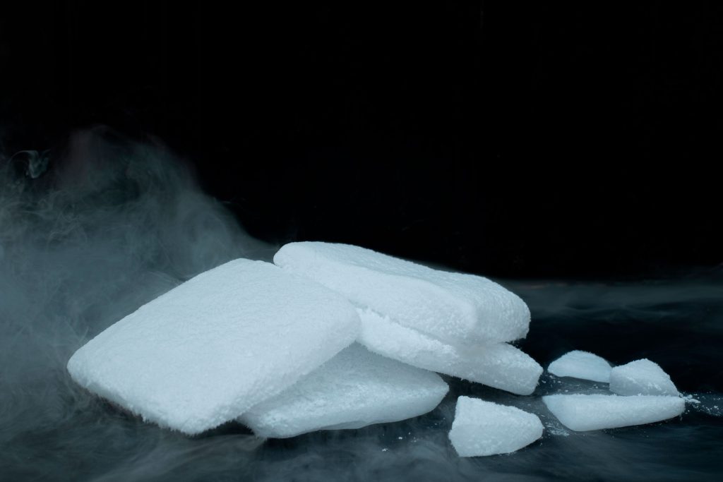 Disques de glace carbonique