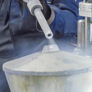 White Lion dry blasting process