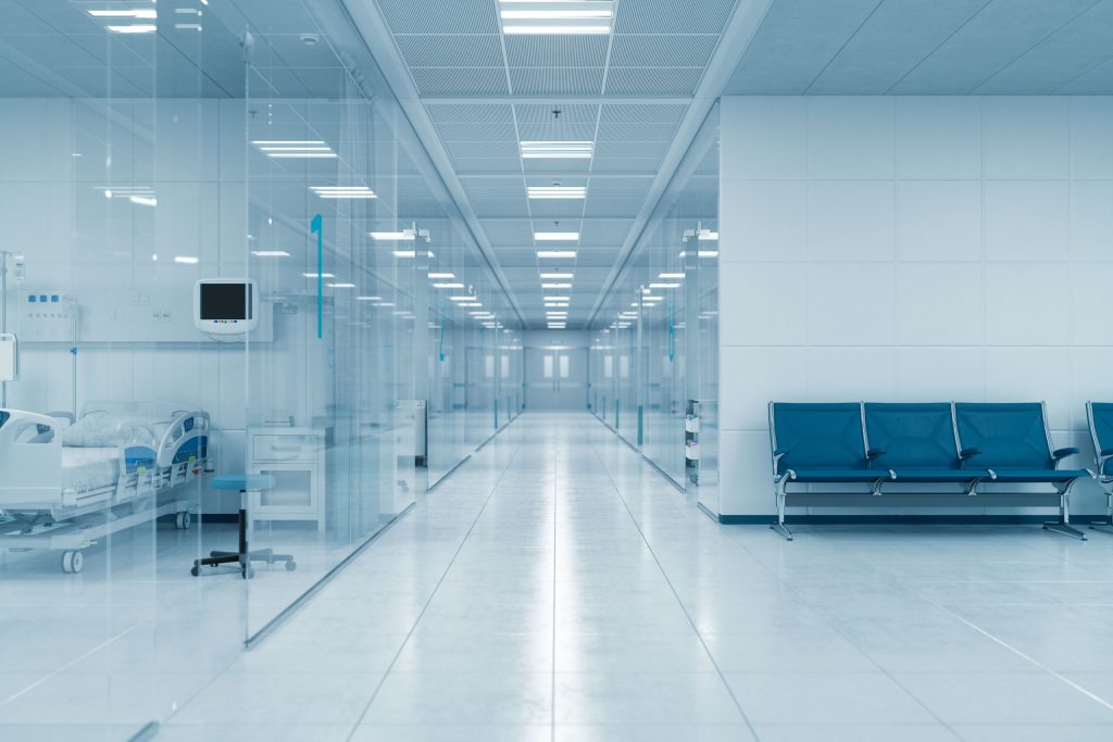 Krankenhaus mit Trockeneisstrahlen reinigen