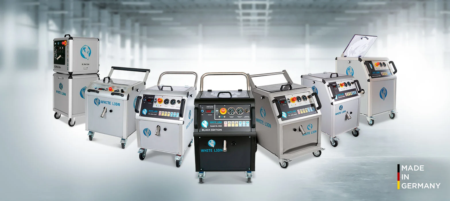 Trockeneisstrahlgeräte von White Lion sind Made in Germany  